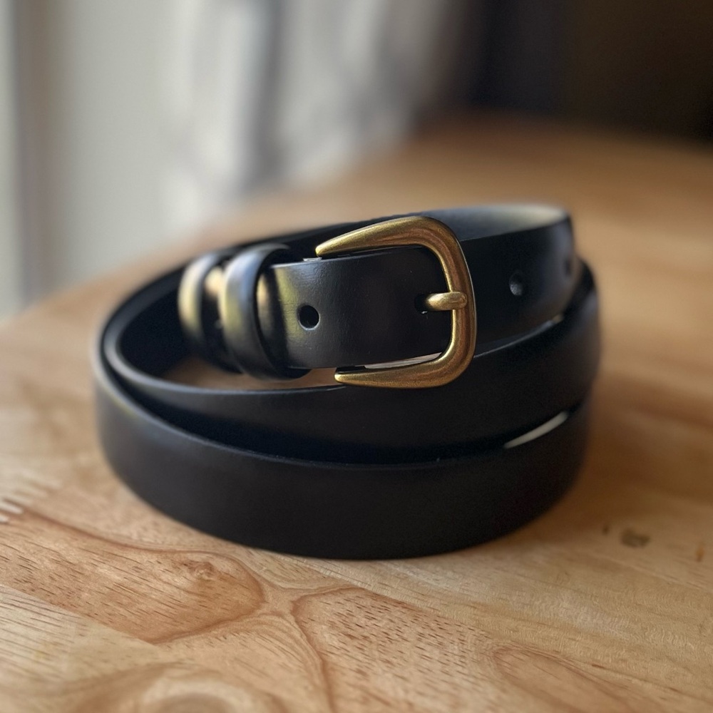 New Portland Black Leather Belt XL 42-44